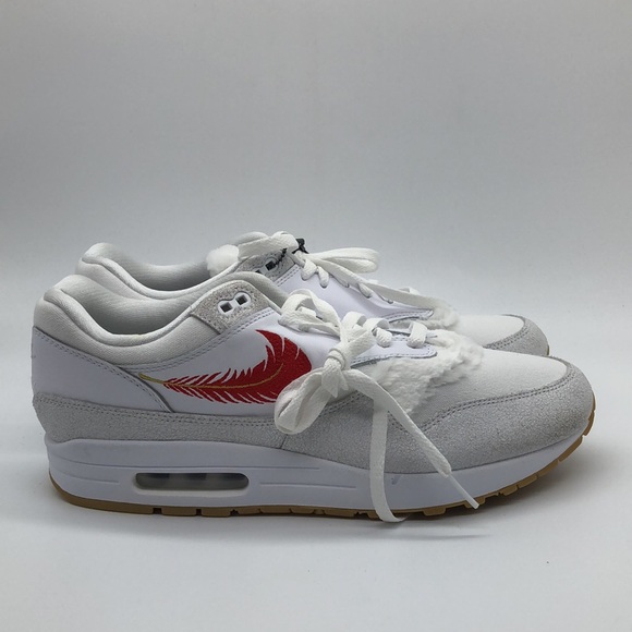 Mens Nike Air Max 1 The Bay White University Red FJ4451-100 Marked Size 11.5 - Picture 2 of 14